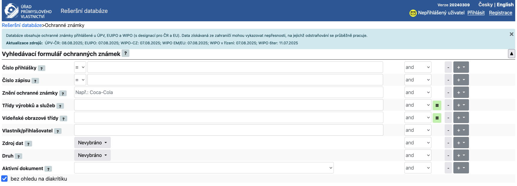 Tschechische Datenbank der Schutzmarken